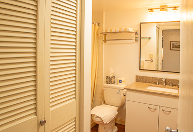 Bathroom w/ Shelves